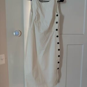 Ann Taylor Midi Dress in Classic White